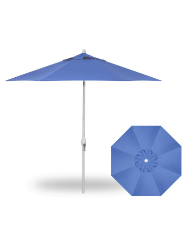 9' Auto Tilt Umbrella White / Sky